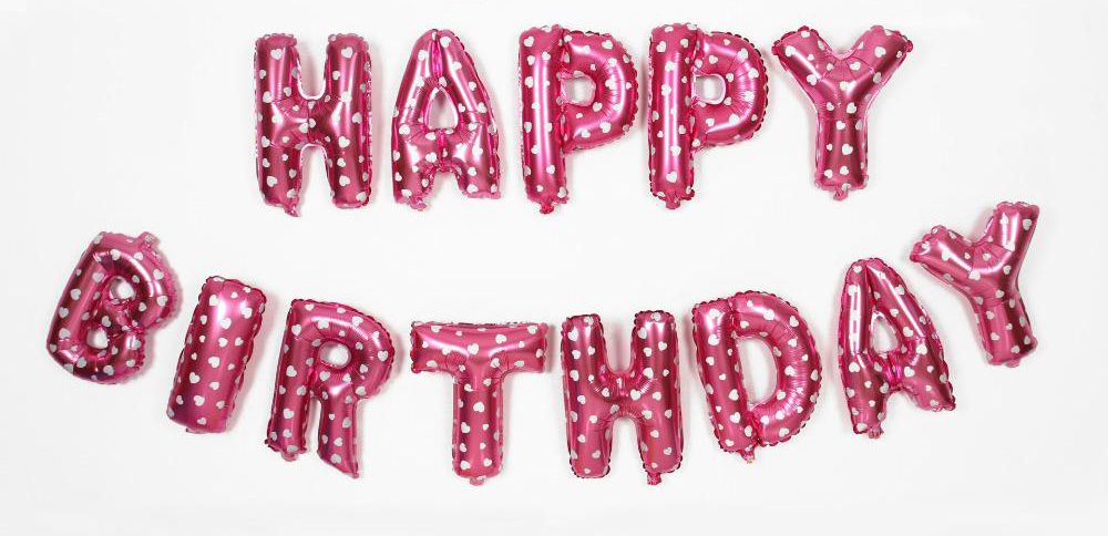 Set bóng kiếng chữ Happy Birthday có 20 màu  PHỤ KIỆN TRANG TRÍ SINH NHẬT  XUÂN AN AN