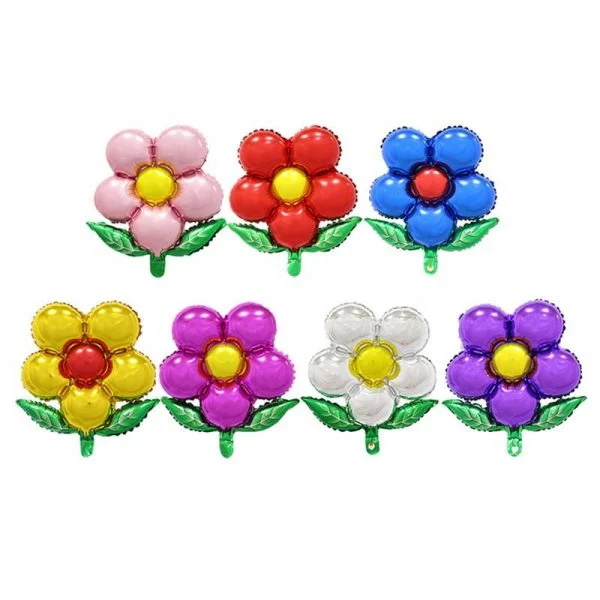 Bóng nhôm hình Bông Hoa Nhiều Màu 45cm