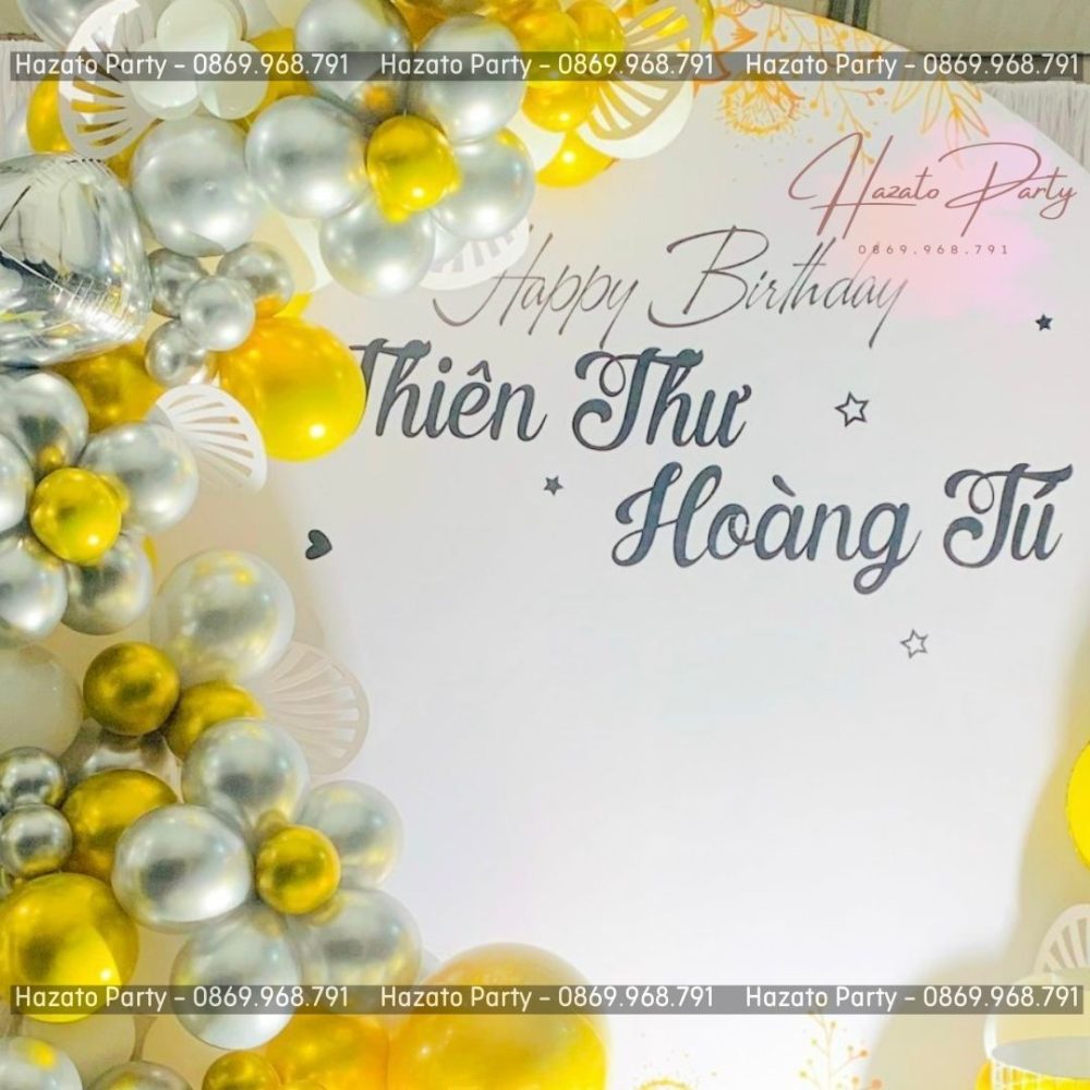 Trang Trí Trọn Gói Bóng Vàng Bạc Thiên Thư - Hoàng Tú - Hình ảnh 3