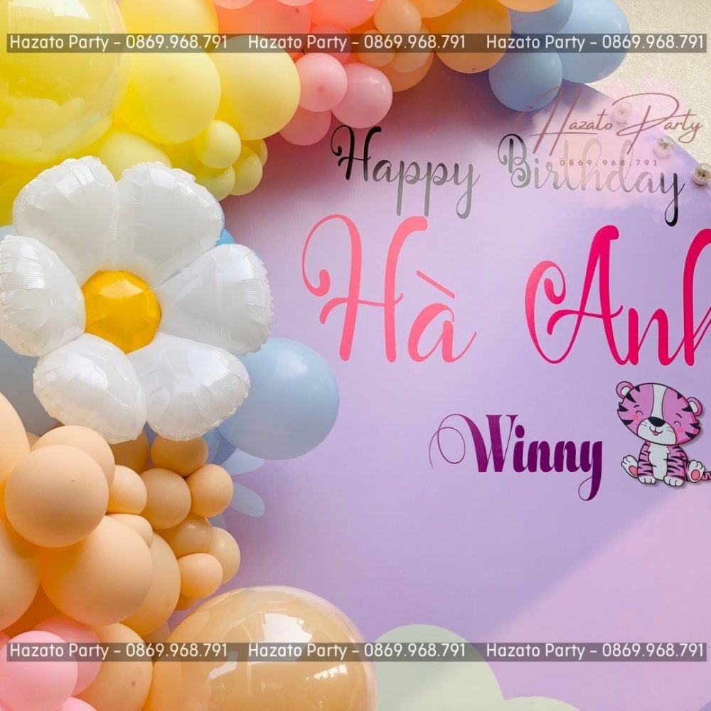Trang Trí Trọn Gói Bóng Đủ Màu Pastel - Bé Winny Hà Anh - Hình ảnh 4