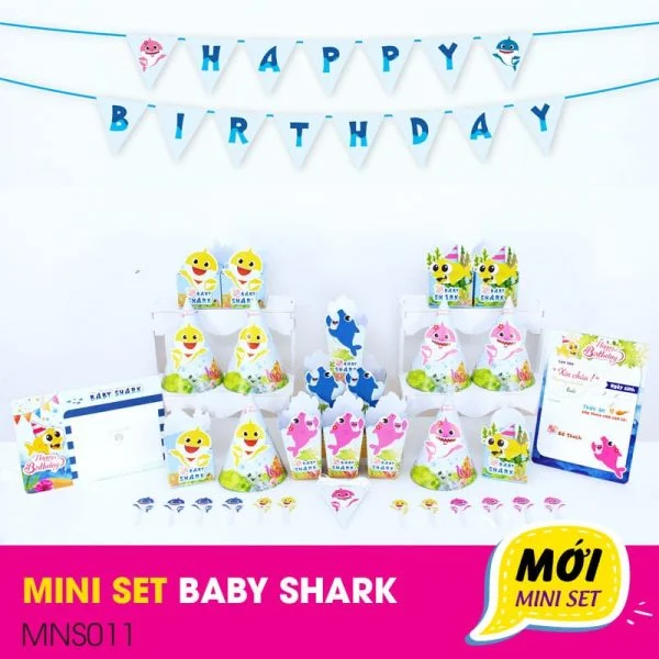 SET TRANG TRÍ MINI BABY SHARK