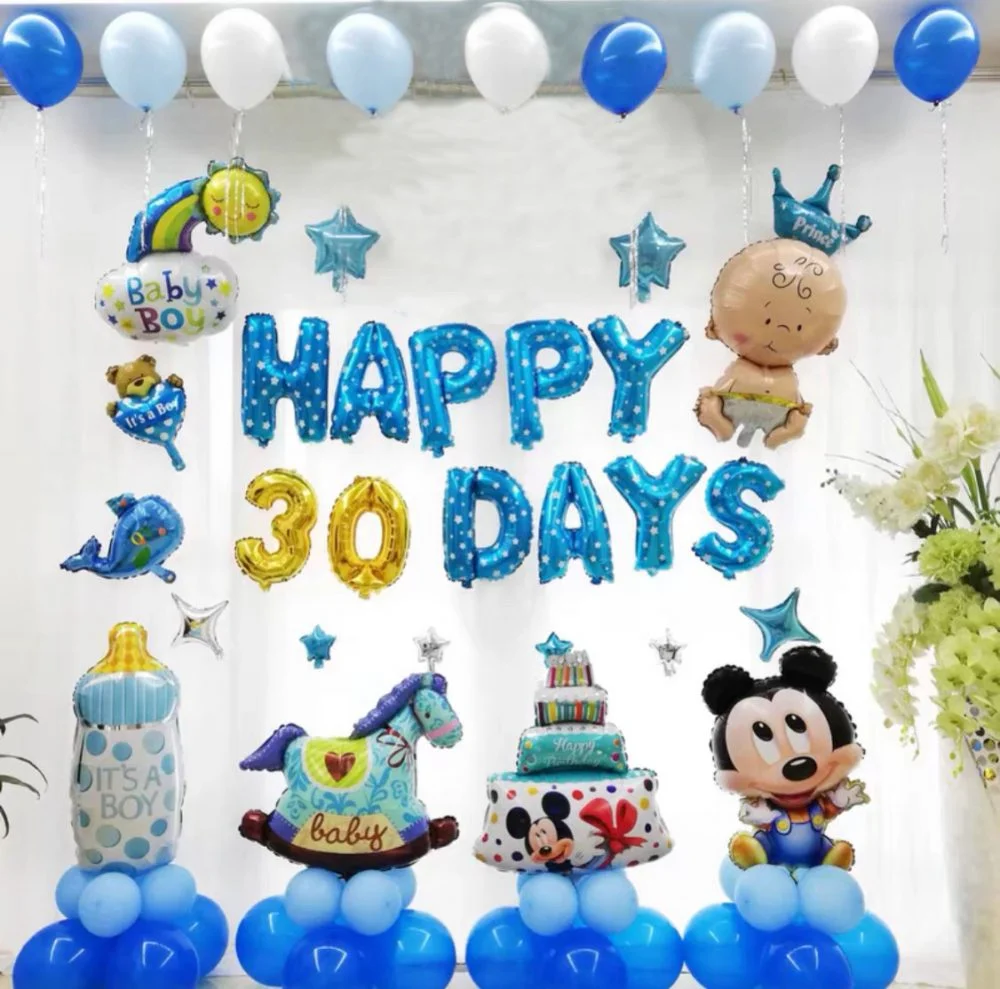 Set Bóng Trang Trí Đầy Tháng Cho Bé Trai B01 - Hình ảnh 2