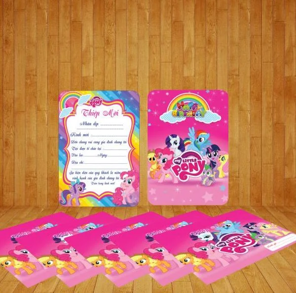 Thiệp mời sinh nhật Pony