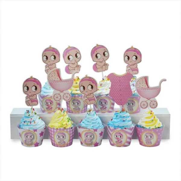 Tem và Lót Ly CupCake Baby Girl