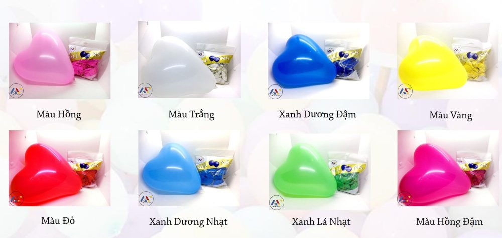 10 Bóng Cao Su Hình Trái Tim Nhiều Màu - Hình ảnh 3