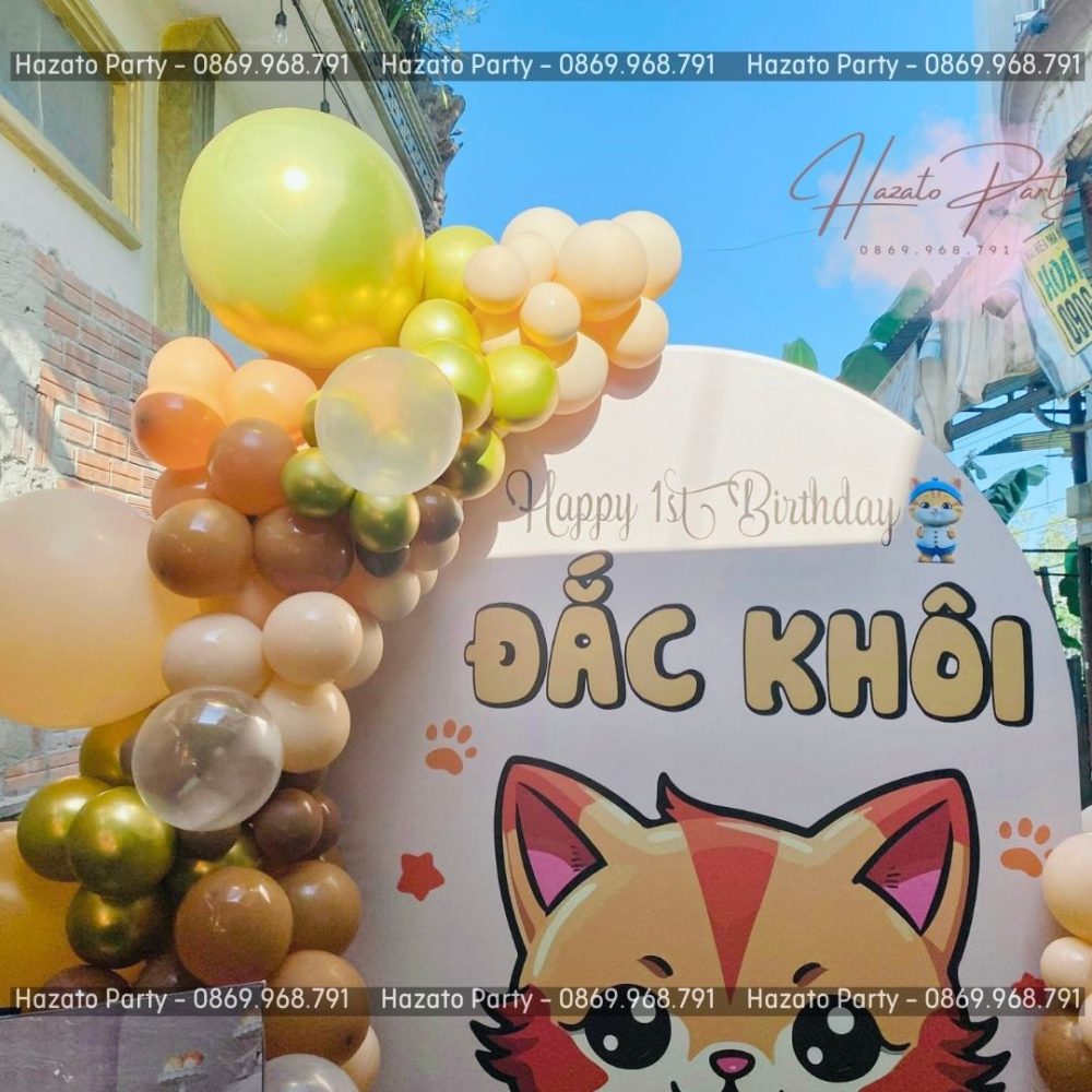 HZT14321 - Trang Trí Đầy Tháng Thôi Nôi Sinh Nhật Trọn Gói - Hình ảnh 3