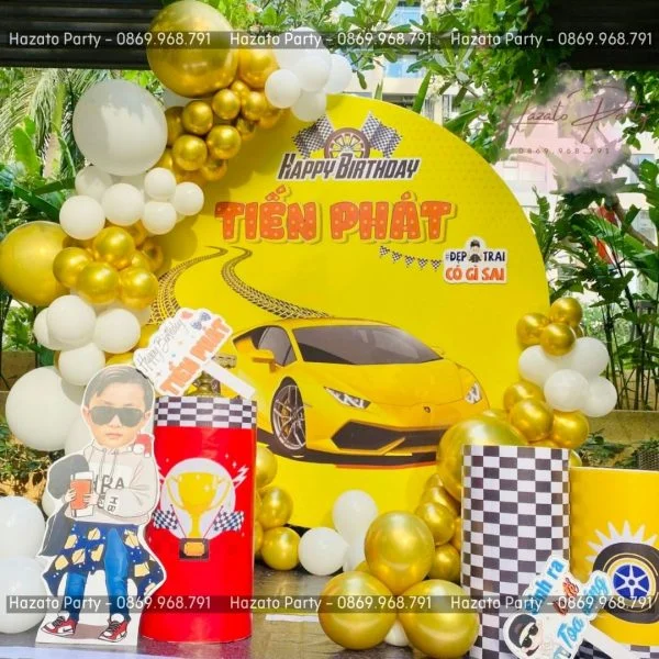 HZT14311 - Trang Trí Đầy Tháng Thôi Nôi Sinh Nhật Trọn Gói