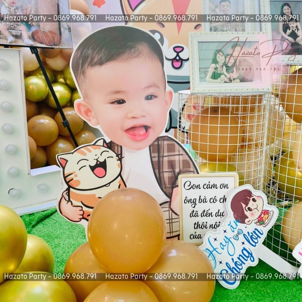HZT14321 - Trang Trí Đầy Tháng Thôi Nôi Sinh Nhật Trọn Gói - Hình ảnh 2